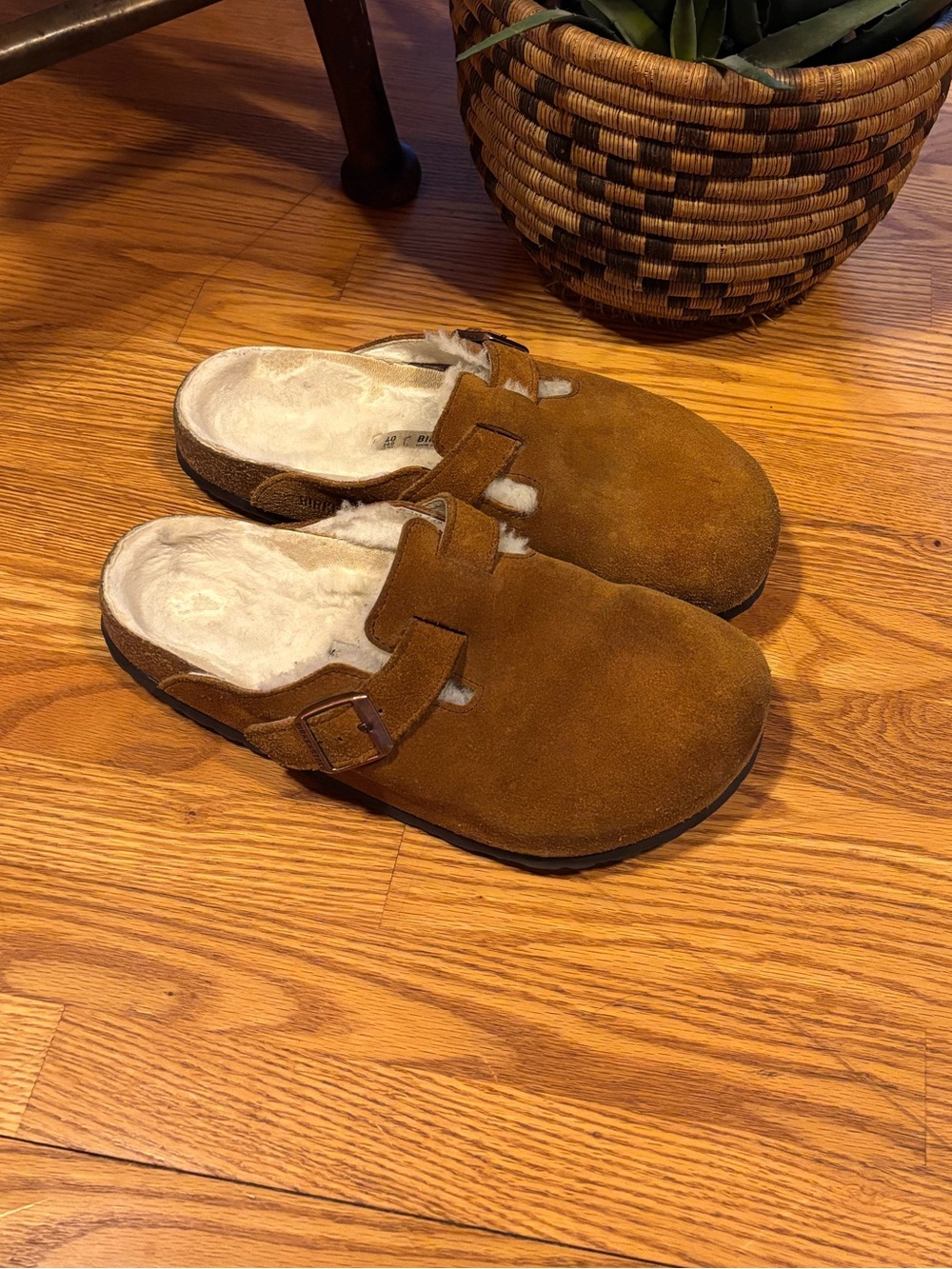 Birkenstock Women's Suede Shearling-Lined Clogs - high arch
